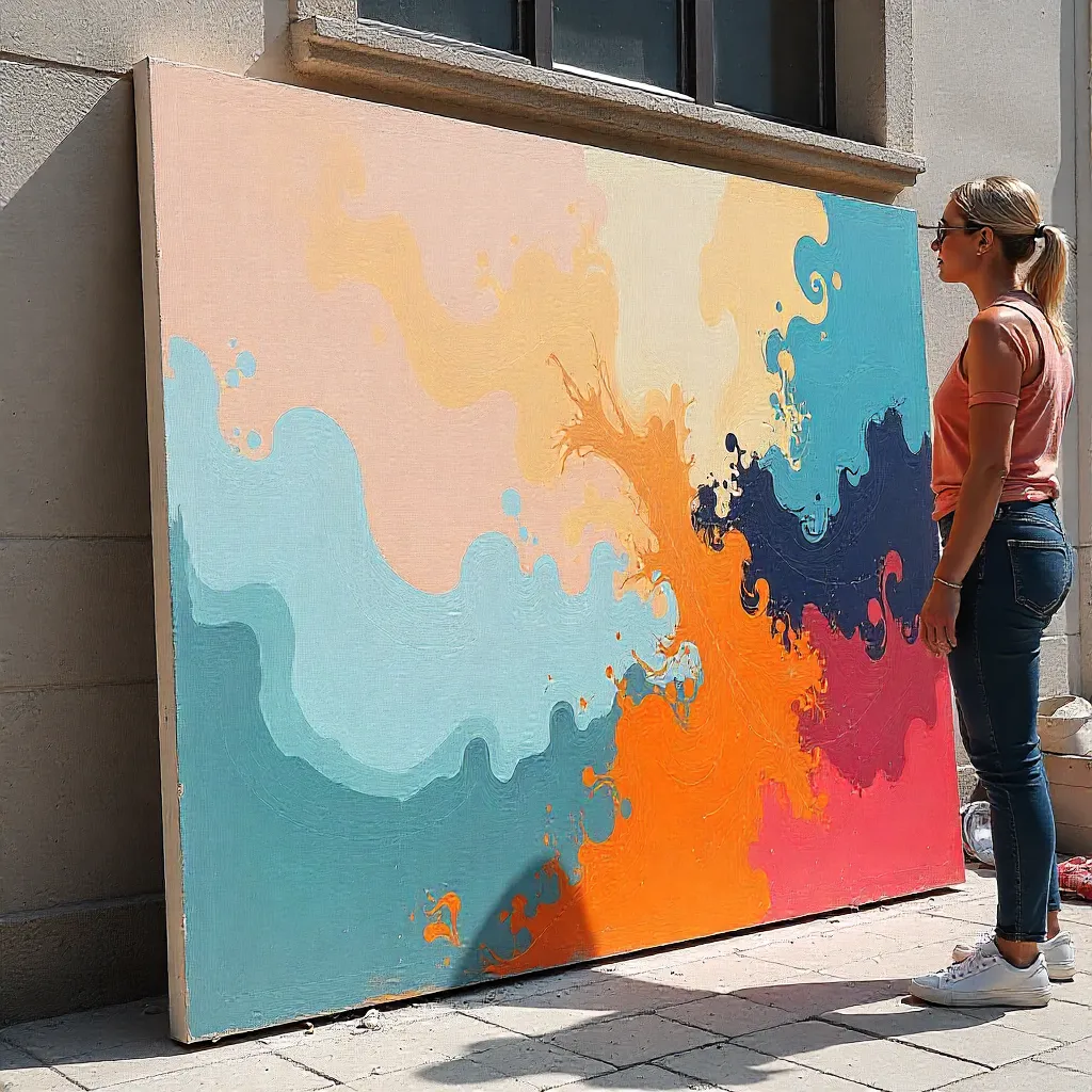 Large canvas panels for street art projects