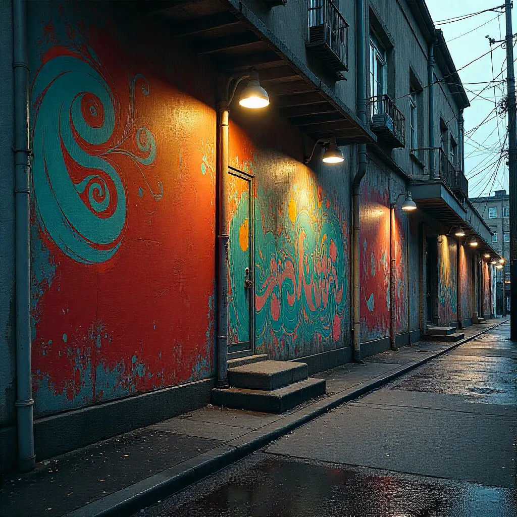 Urban mural project showcasing vibrant street art